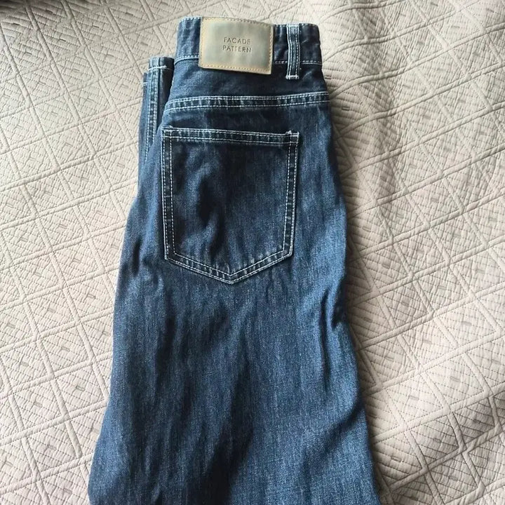 [BUNJANG] Facade Pattern Classic Indigo Denim Jeans / 파사드패턴 클래식 인디고 데님 s사이즈