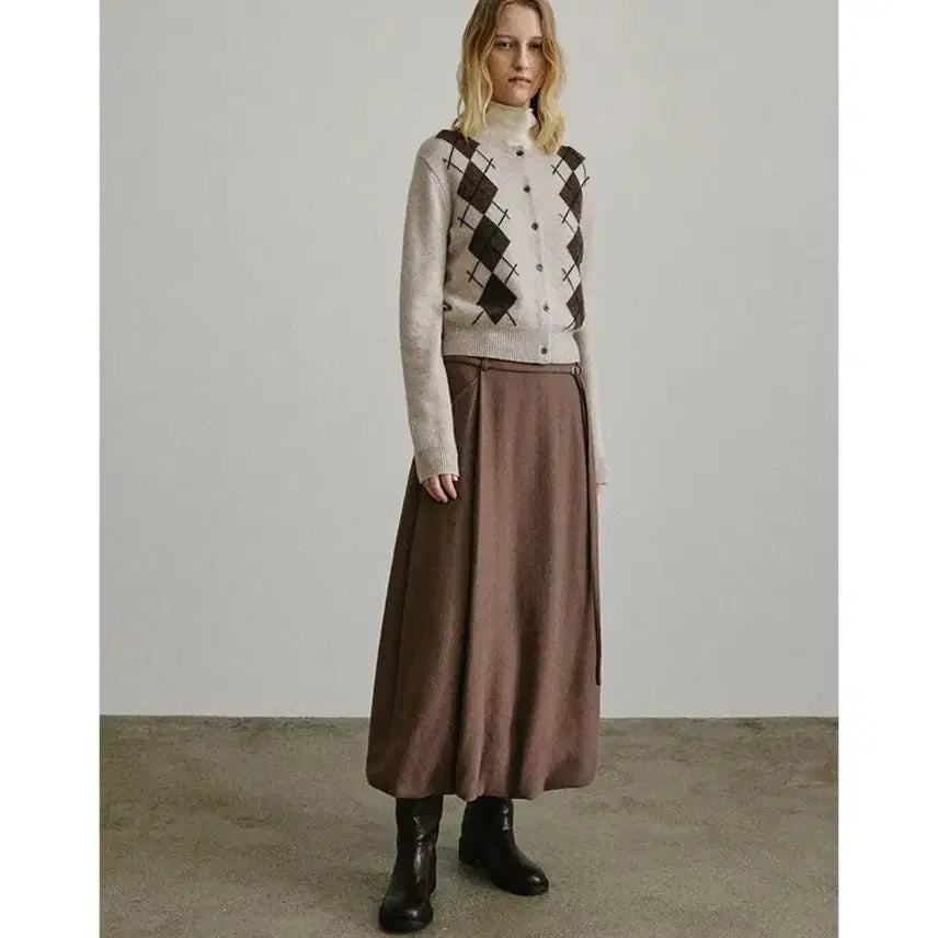 [BUNJANG] Artide Wool Belted Skirt S Size / 아티드 울 벨티드 스커트 s사이즈