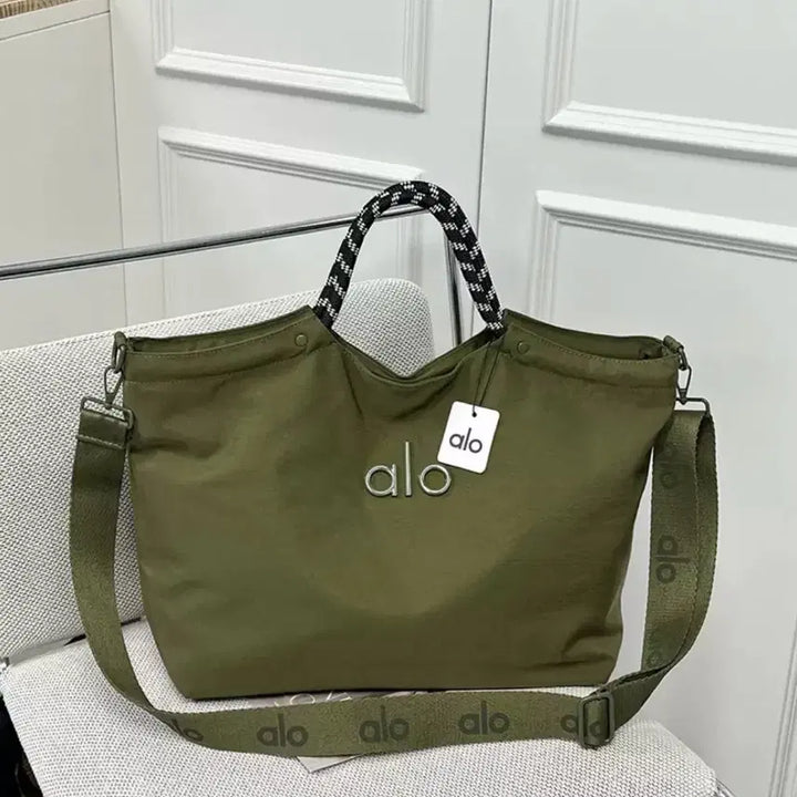 [BUNJANG] ALO Yoga Olive Tote Bag / ALO 알로 요가 가방 올리브색 토트백