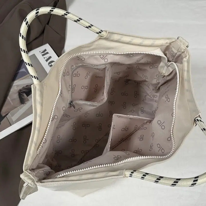 [BUNJANG] ALO Yoga Olive Tote Bag / ALO 알로 요가 가방 올리브색 토트백