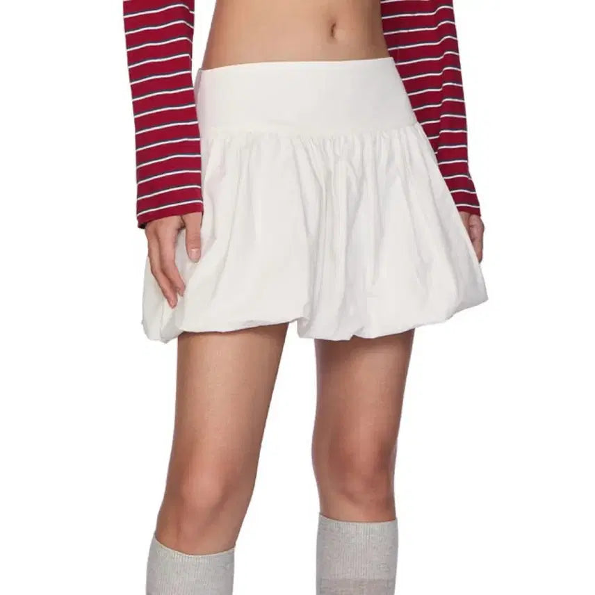 [BUNJANG] Balloon Mini Skirt White / 벌룬 미니 스커트 화이트