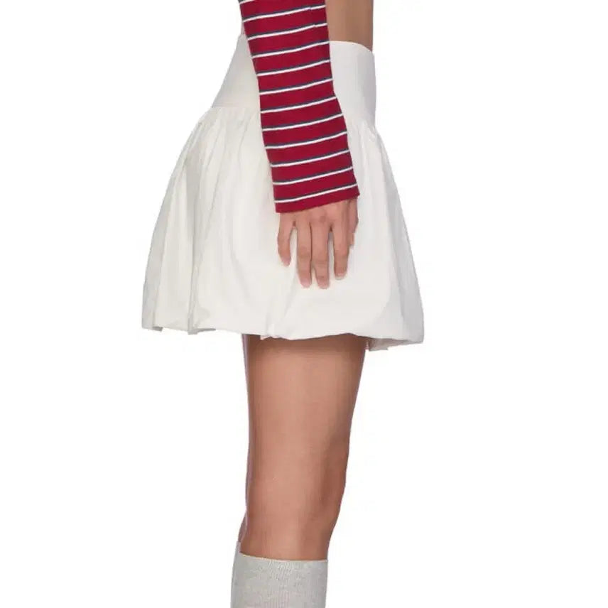 [BUNJANG] Balloon Mini Skirt White / 벌룬 미니 스커트 화이트