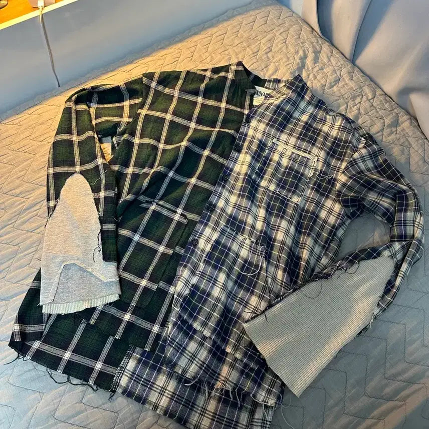 [BUNJANG] Inovant Asymmetric Warmer Check Shirt / 이노반트 언발란스 워머 체크 셔츠
