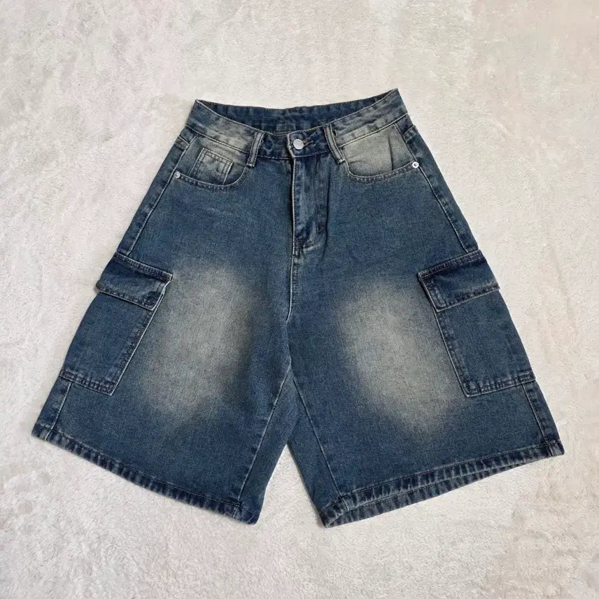 [SOLD OUT] (M)여성 데님 카고 반바지 버뮤다 팬츠