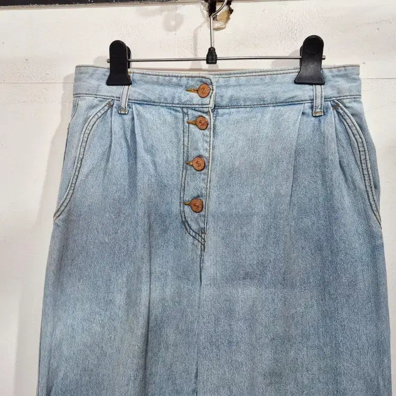 [BUNJANG] Lucky Chouette Denim Wide Pants / 럭키슈에뜨  데님 와이드  팬츠
