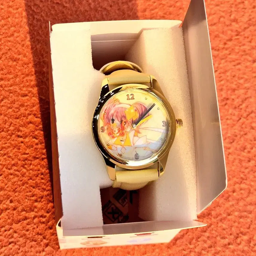 [BUNJANG] Character Chare Change Amulet Diamond Wristwatch &amp; Glitter Acrylic Block Set / (희귀) 캐릭캐릭체인지 슈고캬라 애뮬릿다이아 원화 손목시계+글리터아크릴