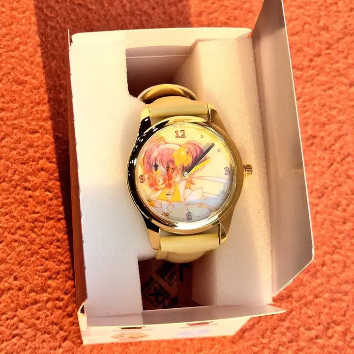 [BUNJANG] Character Chare Change Amulet Diamond Wristwatch &amp; Glitter Acrylic Block Set / (희귀) 캐릭캐릭체인지 슈고캬라 애뮬릿다이아 원화 손목시계+글리터아크릴