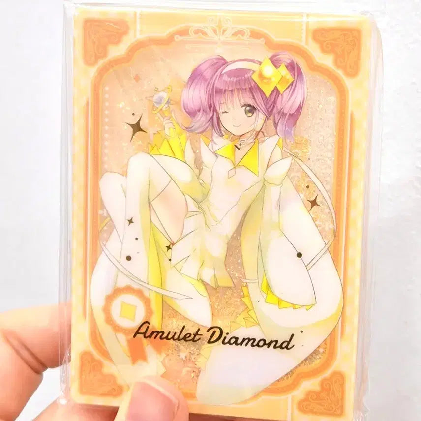 [BUNJANG] Character Chare Change Amulet Diamond Wristwatch &amp; Glitter Acrylic Block Set / (희귀) 캐릭캐릭체인지 슈고캬라 애뮬릿다이아 원화 손목시계+글리터아크릴