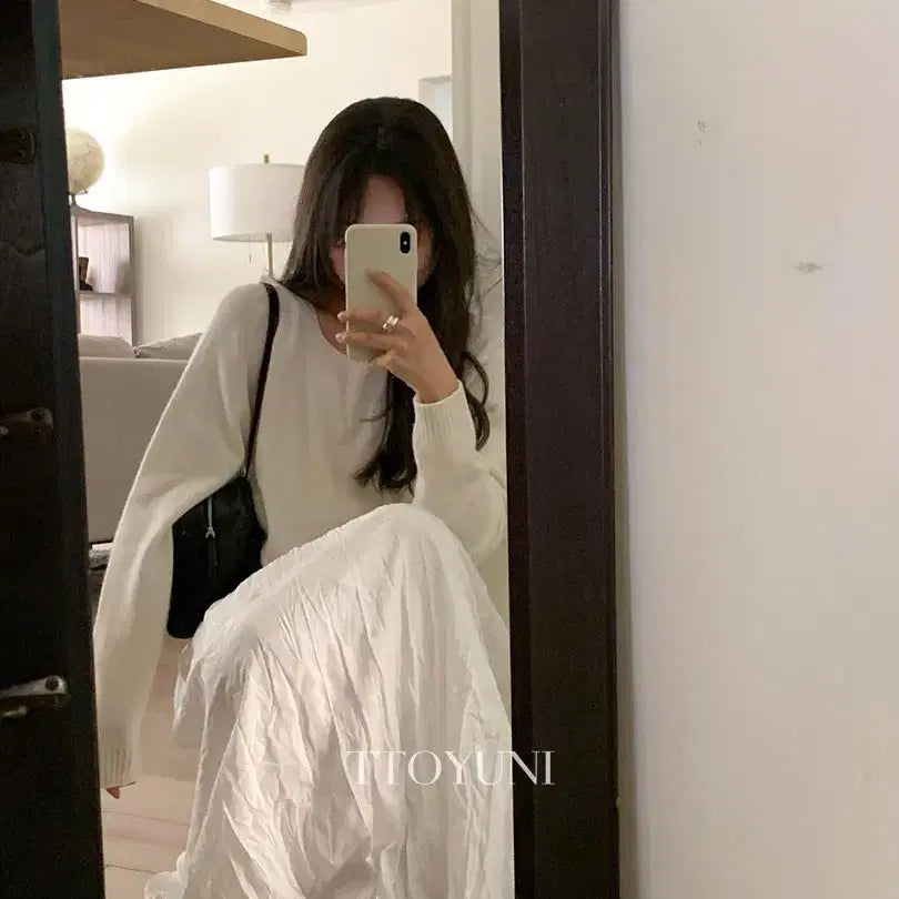 [BUNJANG] Litter Saddle Cashmere Knit Sweater / 새상품 리터 새들 캐시미어니트