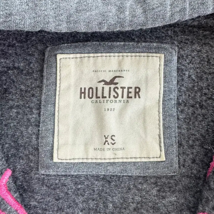 [SOLD OUT] Hollister 홀리스터 핑크 로고 그레이 후드집업