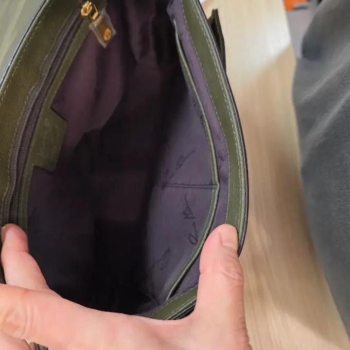 [BUNJANG] Anne Klein Olive Green Crossbody Bag / 앤클라인 올리브색 가방 크로스백