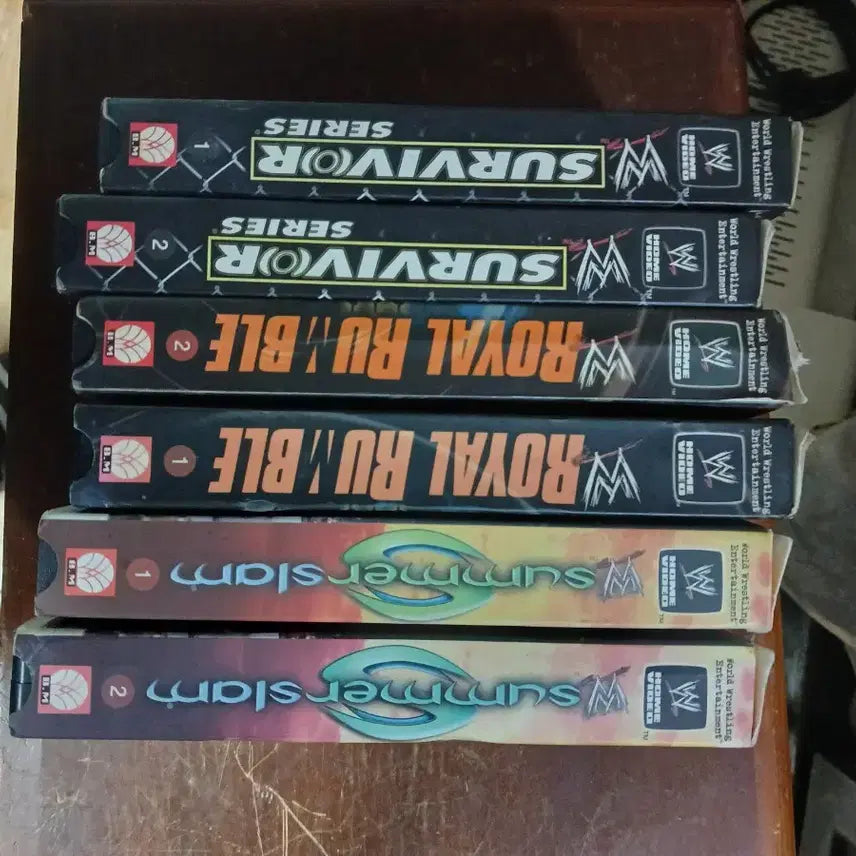 [BUNJANG] WWE Video Tape Bundle / WWE 비디오 테이프 (서바이벌/로얄럼블/섬머슬램)6장일괄