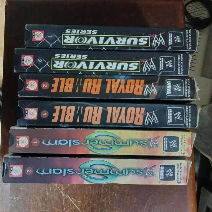 [BUNJANG] WWE Video Tape Bundle / WWE 비디오 테이프 (서바이벌/로얄럼블/섬머슬램)6장일괄