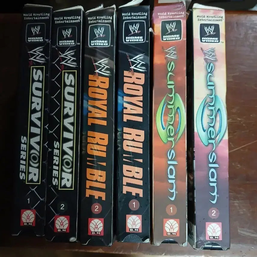 [BUNJANG] WWE Video Tape Bundle / WWE 비디오 테이프 (서바이벌/로얄럼블/섬머슬램)6장일괄