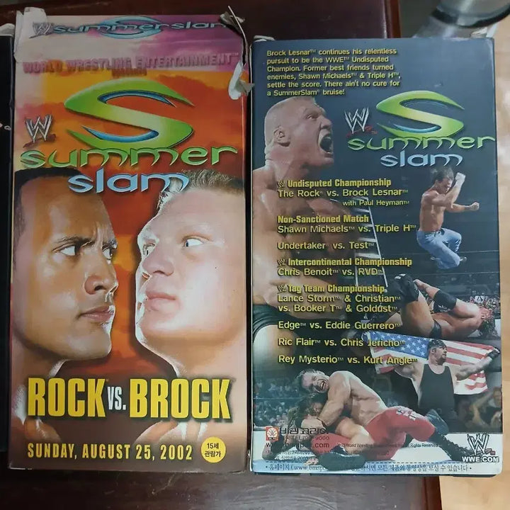 [BUNJANG] WWE Video Tape Bundle / WWE 비디오 테이프 (서바이벌/로얄럼블/섬머슬램)6장일괄