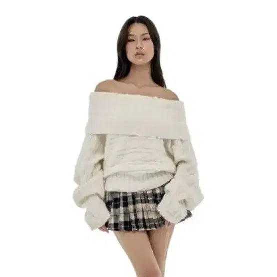 [BUNJANG] Clicheria Cheesecake Off-Shoulder Top / 클리시어 치즈케이크 오프숄더