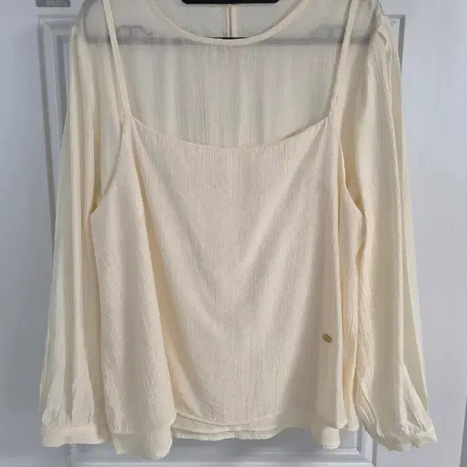 [BUNJANG] New Item Rayon Bustier Blouse (Size 66-77) / 새상품 레이온 뷔스티에 블라우스(66-77반)