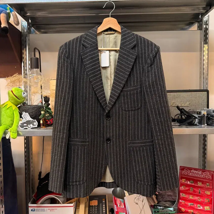 [BUNJANG] VOTOLO Charcoal Gray Wool Blend Blazer / VOTOLO 챠콜 그레이 울 혼방 블레이저