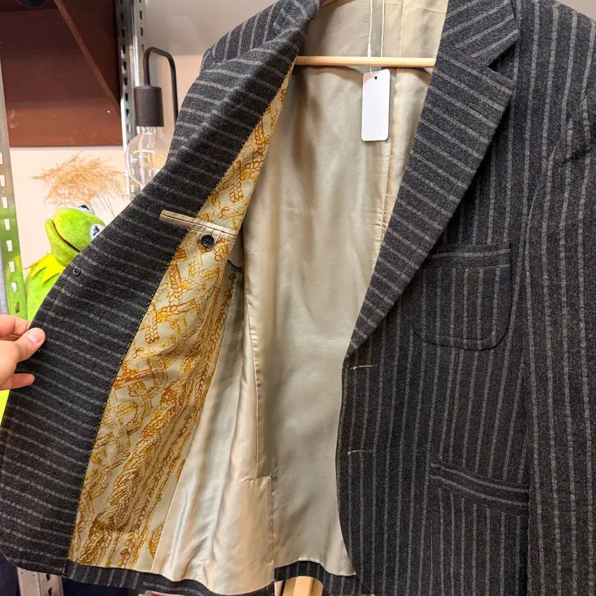 [BUNJANG] VOTOLO Charcoal Gray Wool Blend Blazer / VOTOLO 챠콜 그레이 울 혼방 블레이저