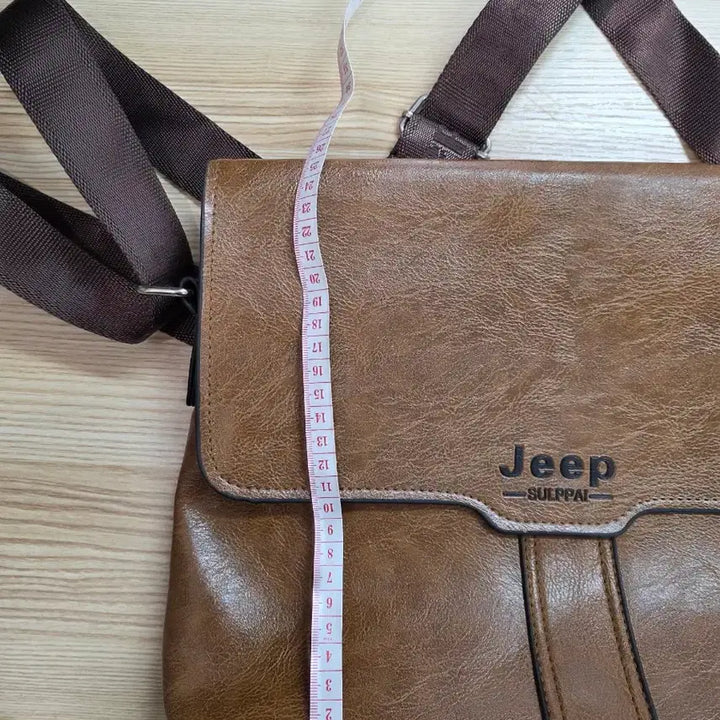 [SOLD OUT] 지프(Jeep) 남성 가죽 메신저백 / 크로스백 (브라운)
