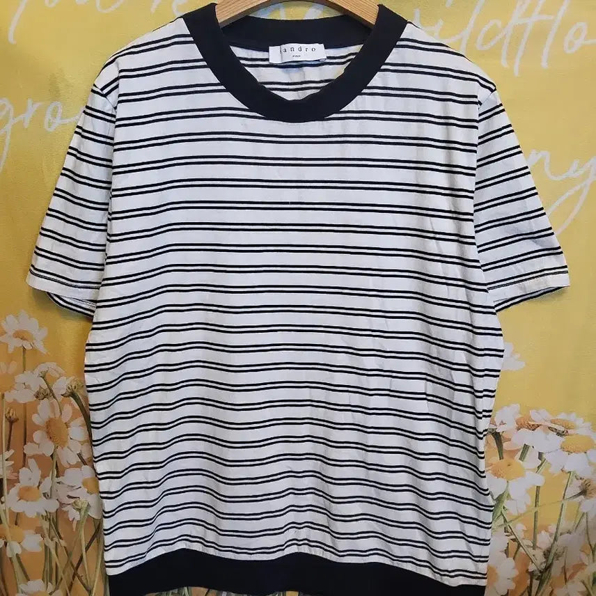 [BUNJANG] Sandro Striped Short Sleeve T-shirt / 산드로 스트라이프 반팔 티셔츠 F