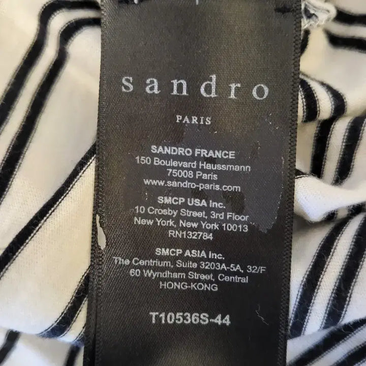 [BUNJANG] Sandro Striped Short Sleeve T-shirt / 산드로 스트라이프 반팔 티셔츠 F
