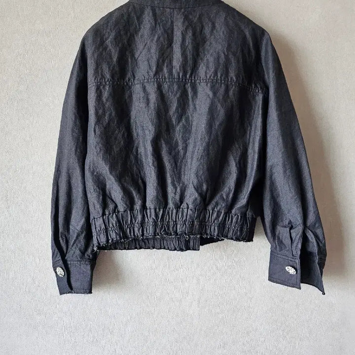 [SOLD OUT] 2020.랑방컬렉션 )큐빅버튼 포인트 데님 보머자켓
