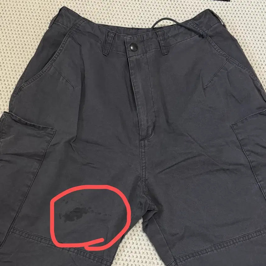 [SOLD OUT] 해칭룸 집카고팬츠 네이비 zip cargo 1사이즈