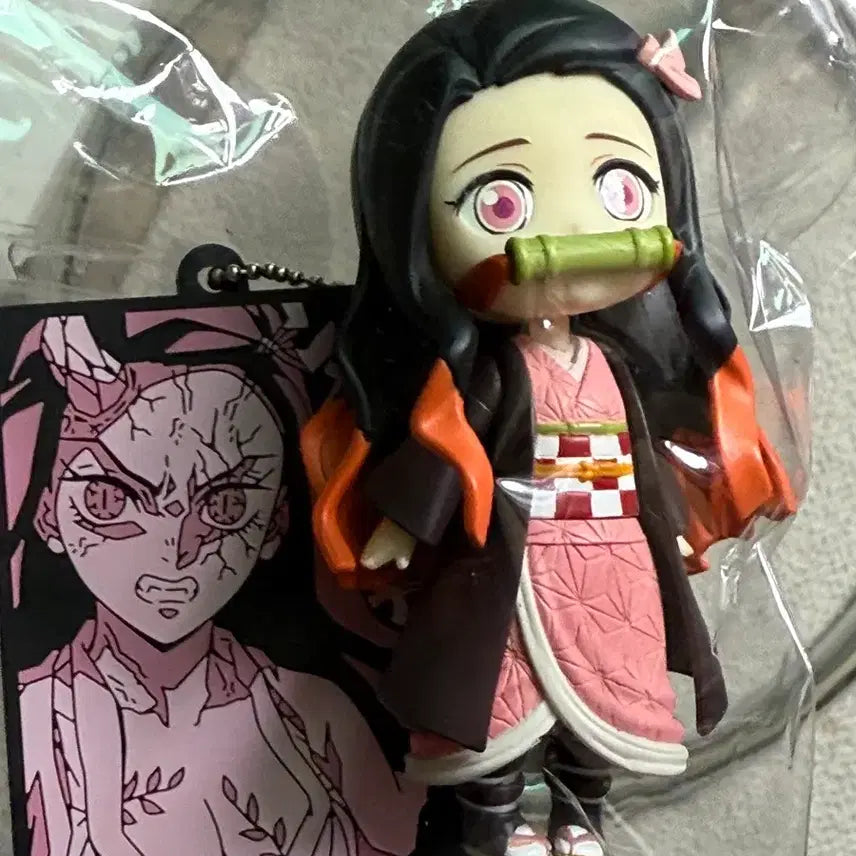 [BUNJANG] Demon Slayer Nezuko Figure Keychain / 귀멸의 칼날 네즈코 피규어 키링