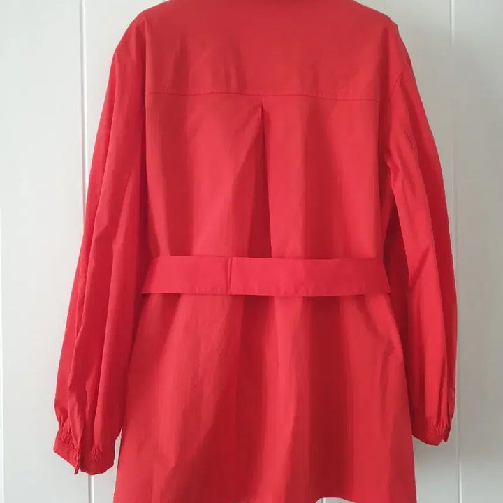 [BUNJANG] Red Trench Coat Set / (새상품) 레드 트렌치 코트 벨트 세트