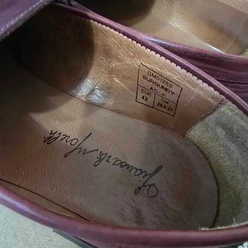 [SOLD OUT] 장까를로 모렐리 로퍼 버건디 42 (265-270)