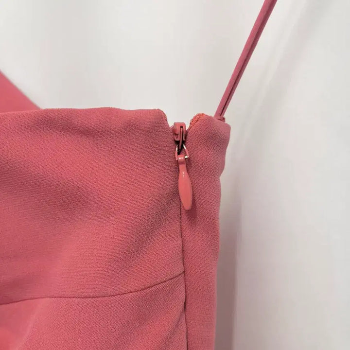 [BUNJANG] Cinq à Sept One Shoulder Flare Pink Dress / 생카셉 원숄더 플레어 핑크 원피스
