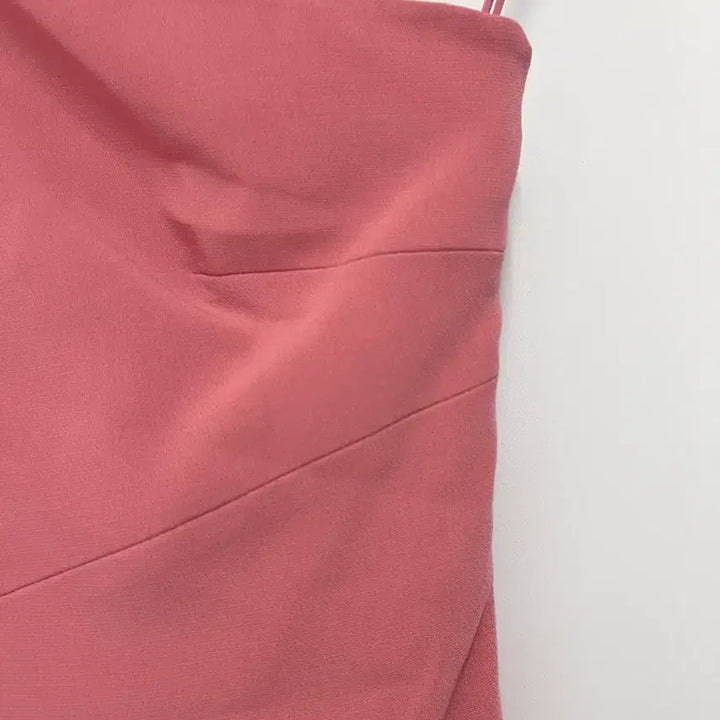 [BUNJANG] Cinq à Sept One Shoulder Flare Pink Dress / 생카셉 원숄더 플레어 핑크 원피스