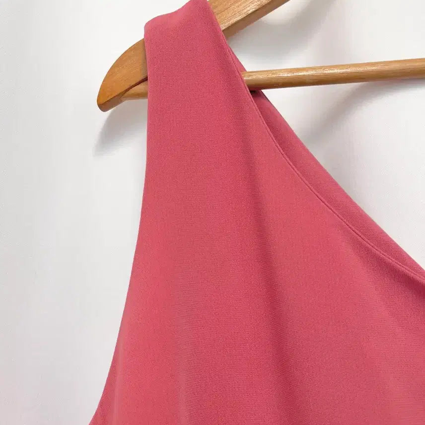 [BUNJANG] Cinq à Sept One Shoulder Flare Pink Dress / 생카셉 원숄더 플레어 핑크 원피스