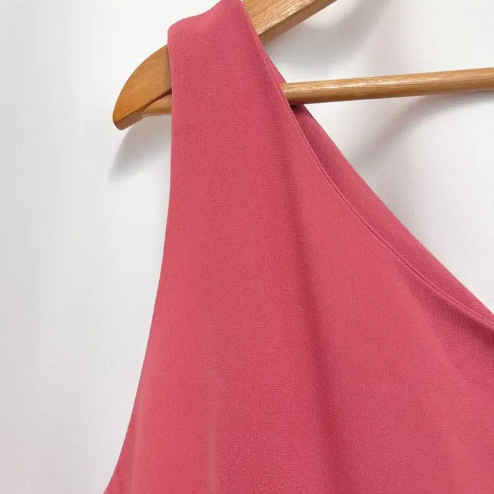 [BUNJANG] Cinq à Sept One Shoulder Flare Pink Dress / 생카셉 원숄더 플레어 핑크 원피스