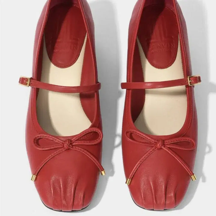 [BUNJANG] Lanvin Leather Pleated Flat Shoes 245 / 랑방 레더 플리츠 플랫 슈즈 245