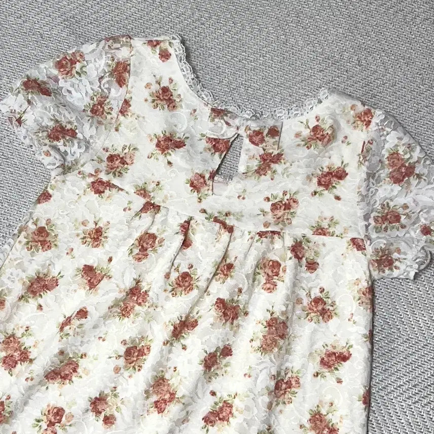 [BUNJANG] COLZA Floral Bow Blouse / 빈티지 히메갸루 히메카지 콜자 반팔 블라우스 리즈리사 엑시즈팜 stc
