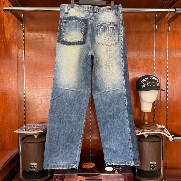 [BUNJANG] Fubu Old School Denim Jeans (Size 34) / 00s 후부 컬렉션 올드스쿨 데님 [ 34 ]