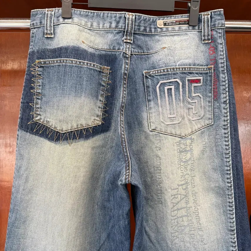 [BUNJANG] Fubu Old School Denim Jeans (Size 34) / 00s 후부 컬렉션 올드스쿨 데님 [ 34 ]
