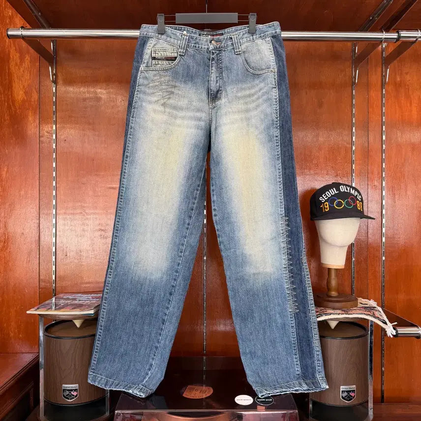 [BUNJANG] Fubu Old School Denim Jeans (Size 34) / 00s 후부 컬렉션 올드스쿨 데님 [ 34 ]