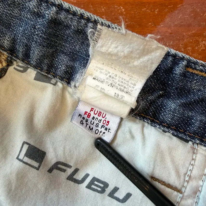 [BUNJANG] Fubu Old School Denim Jeans (Size 34) / 00s 후부 컬렉션 올드스쿨 데님 [ 34 ]