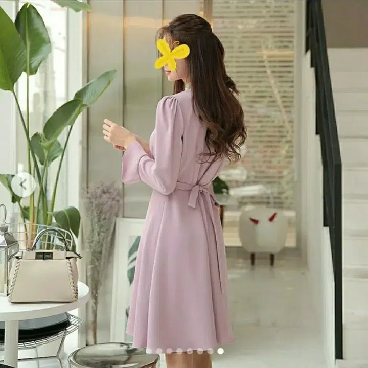 [BUNJANG] Purple Chiffon Frill Dress / (오늘특가) 퍼플 쉬폰 프릴 원피스