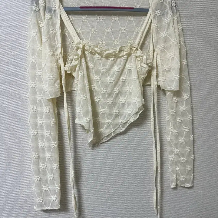 [BUNJANG] Lace Camisole Cardigan Set / 나시 가디건 세트 (새상품)