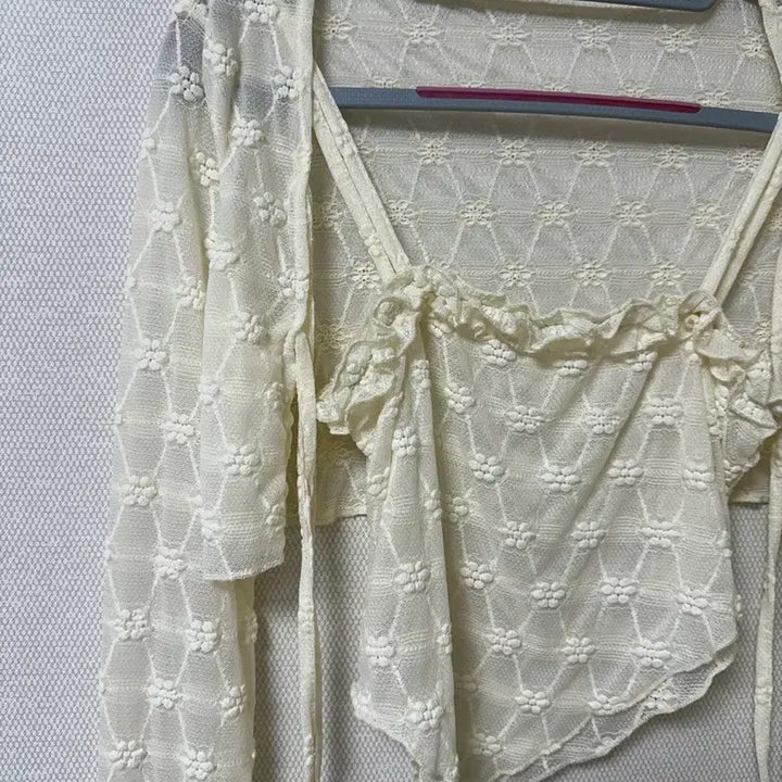 [BUNJANG] Lace Camisole Cardigan Set / 나시 가디건 세트 (새상품)