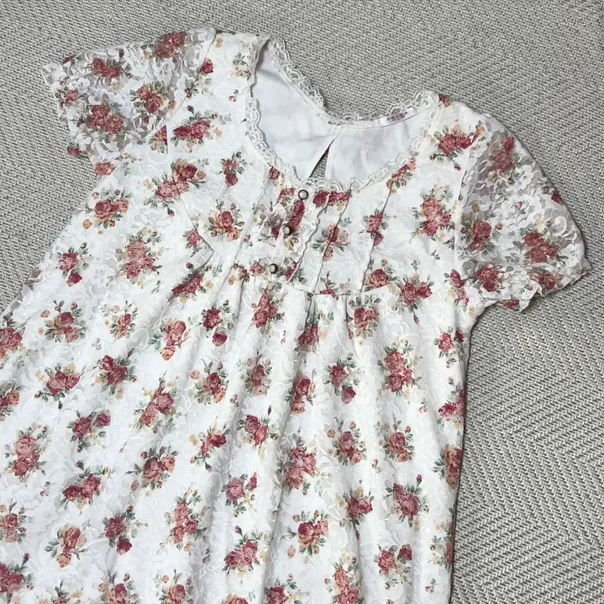 [BUNJANG] COLZA Floral Short Sleeve Dress / 빈티지 히메갸루 히메카지 콜자 반팔 원피스 리즈리사 엑시즈팜 stc