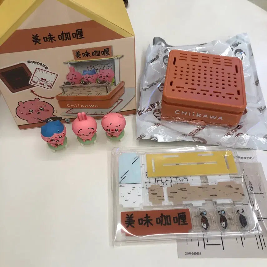 [BUNJANG] Muunjakgwi (Chikawa/Hachiware/Usagi) Spicy Curry Stamp Figure / 먼작귀 매운카레 도장 피규어(치이카와/하치와레/우사기)