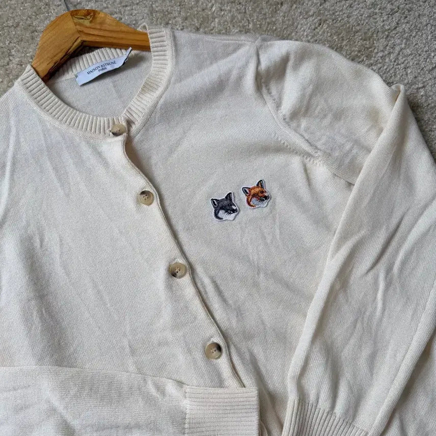 [SOLD OUT] 메종키츠네 가디건 더블폭스 아이보리 S 사이즈