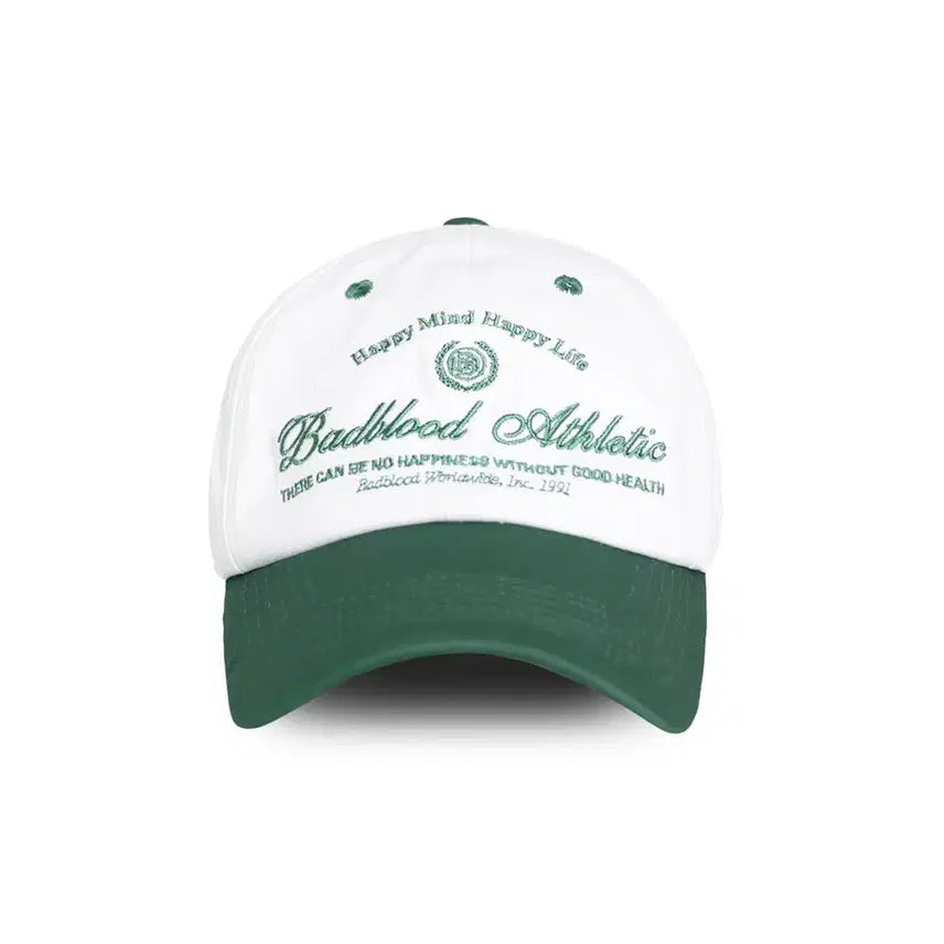 [BUNJANG] Badblood Laurel Classic Ball Cap White/Green / 배드블러드 로렐 클래식 볼캡 화이트/그린
