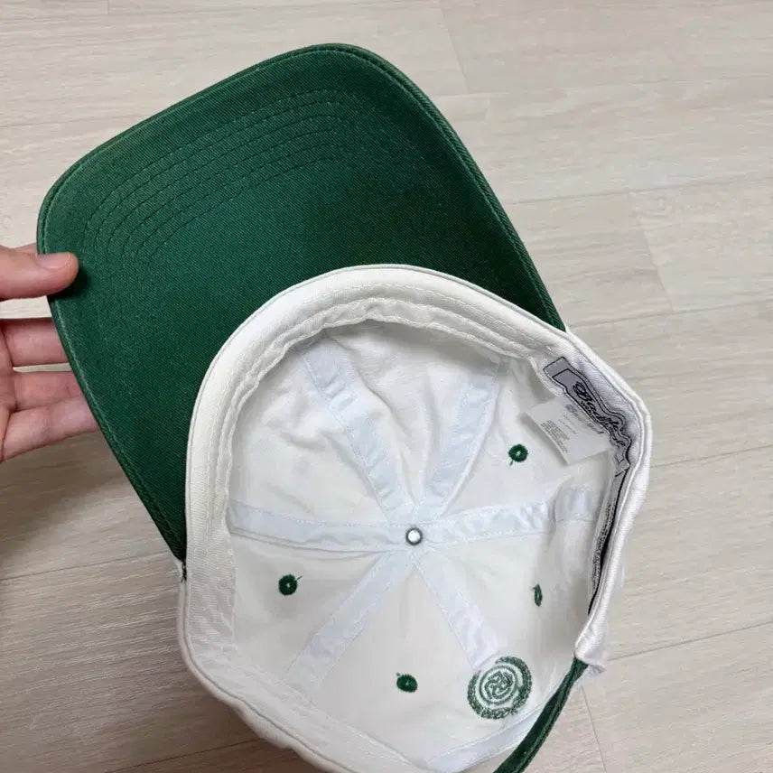 [BUNJANG] Badblood Laurel Classic Ball Cap White/Green / 배드블러드 로렐 클래식 볼캡 화이트/그린