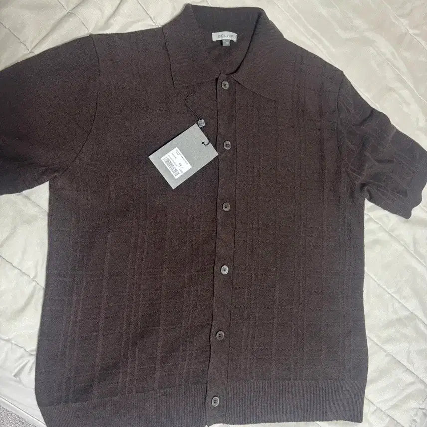 [BUNJANG] Vellie Shadow Check Cardigan Brown / 벨리에 쉐도우체크 가디건 브라운 100L/04사이즈